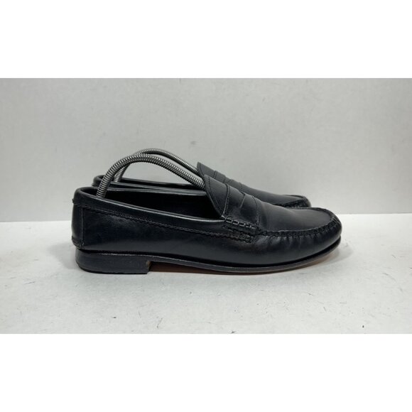 Quoddy Black Leather Moc Toe Loafers Men’s Size 9.5 Slip On Dress Shoes - Picture 1 of 8